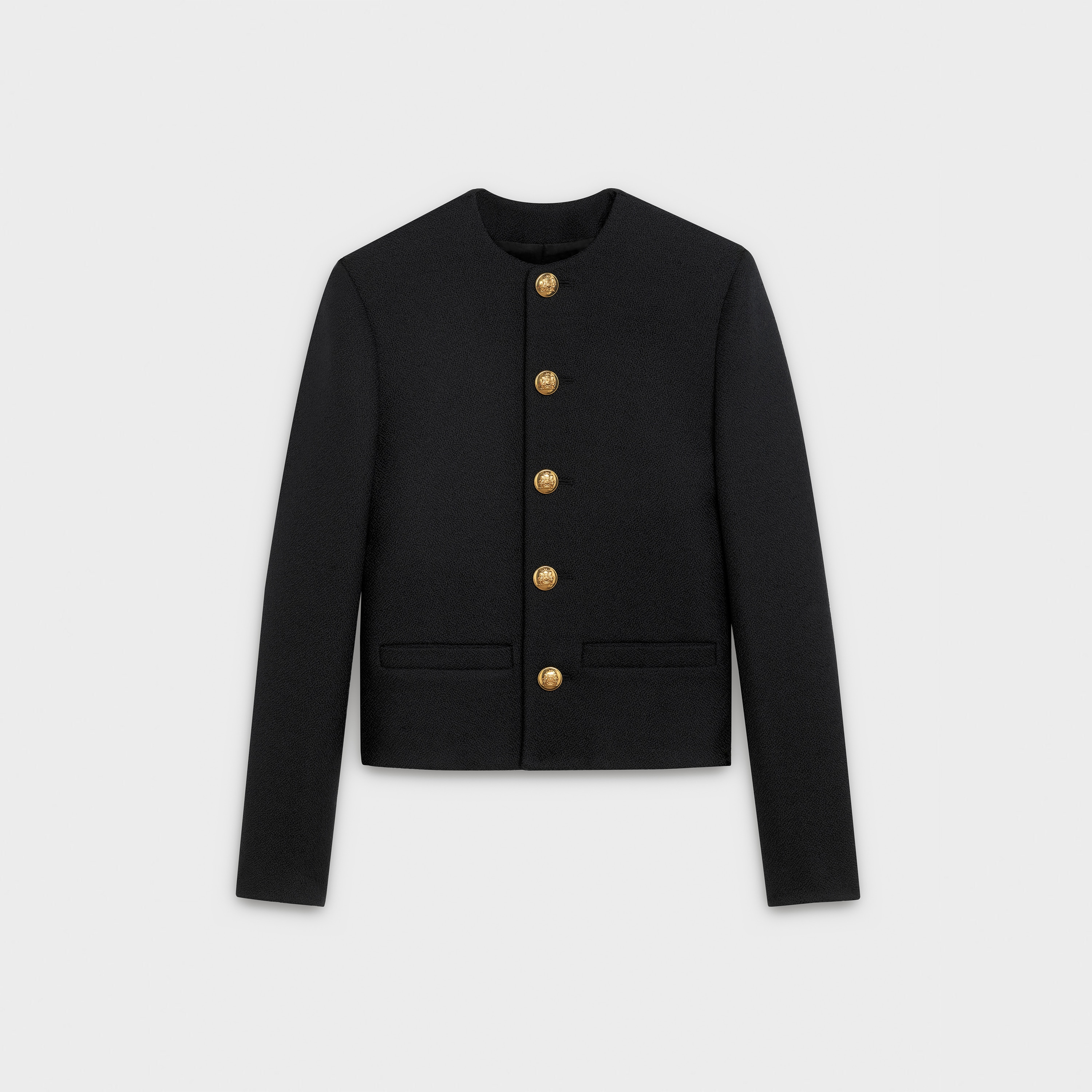 'chasseur' Jacket In Grain De Poudre - Black 