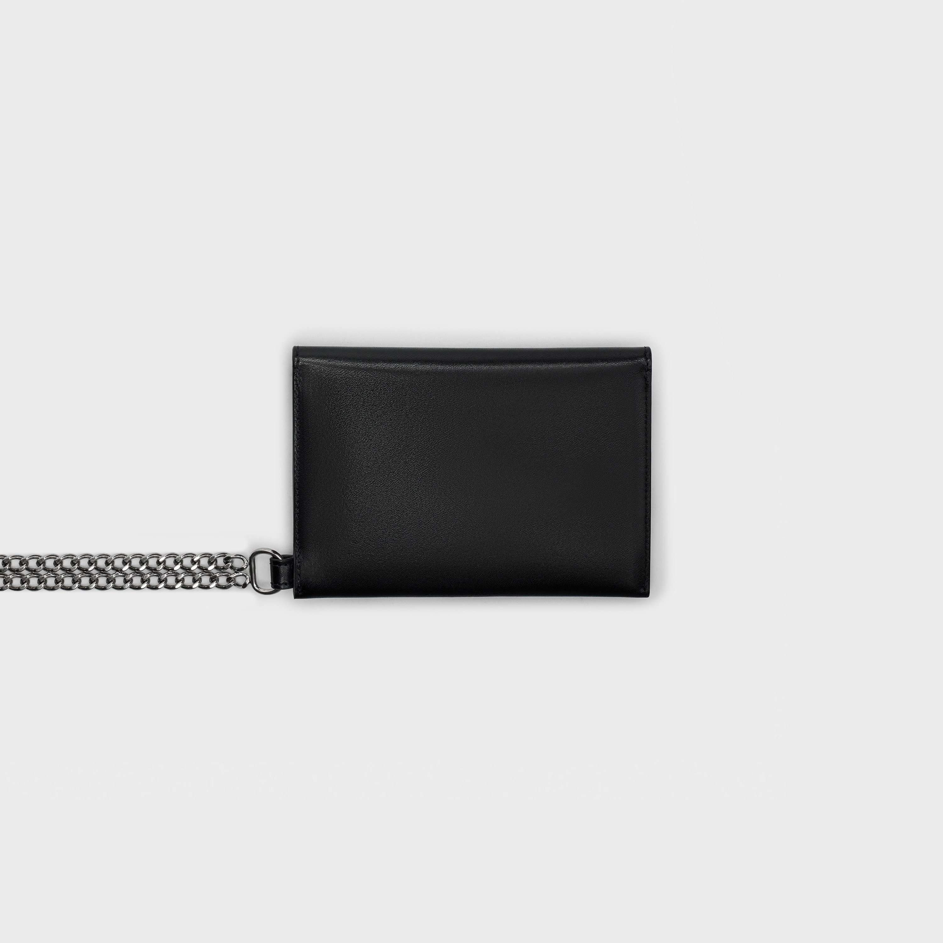 Biker Wallet With Chain In Smooth Calfskin Black 10c633blx 38si Celine