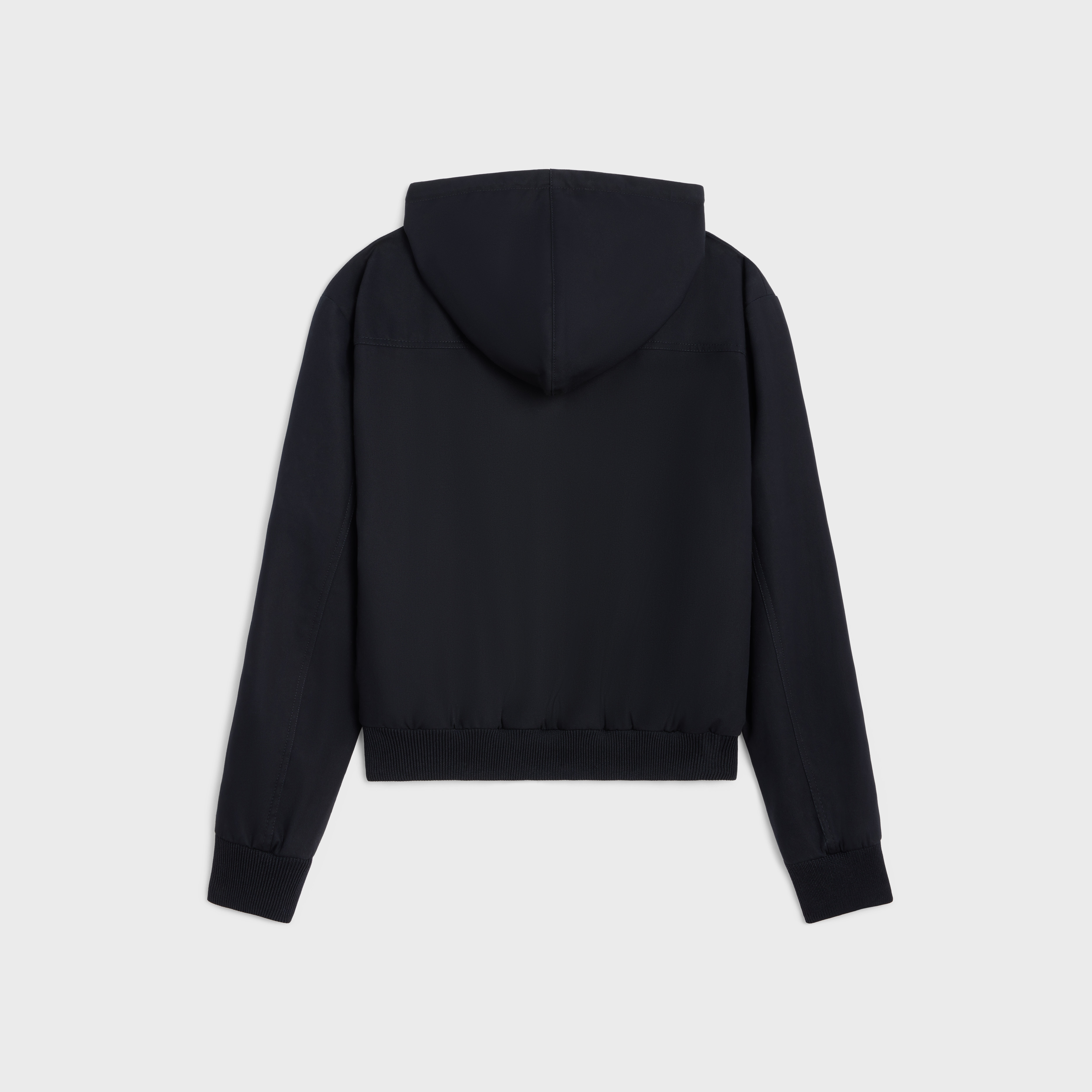 TRIOMPHE BLOUSON JACKET WITH HOOD IN COTTON TWILL - NAVY | CELINE