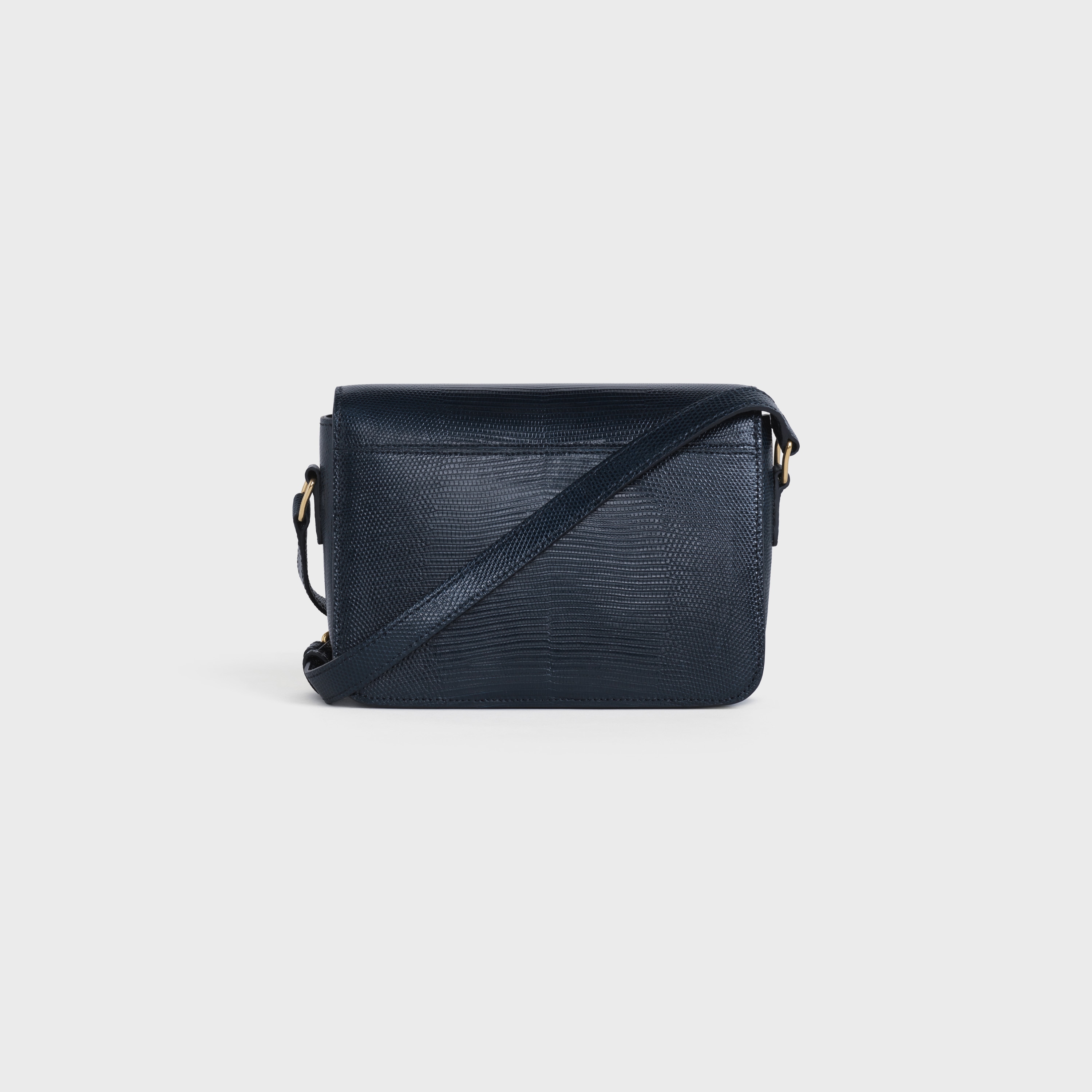 TEEN TRIOMPHE BAG IN LIZARD - NAVY BLUE | CELINE