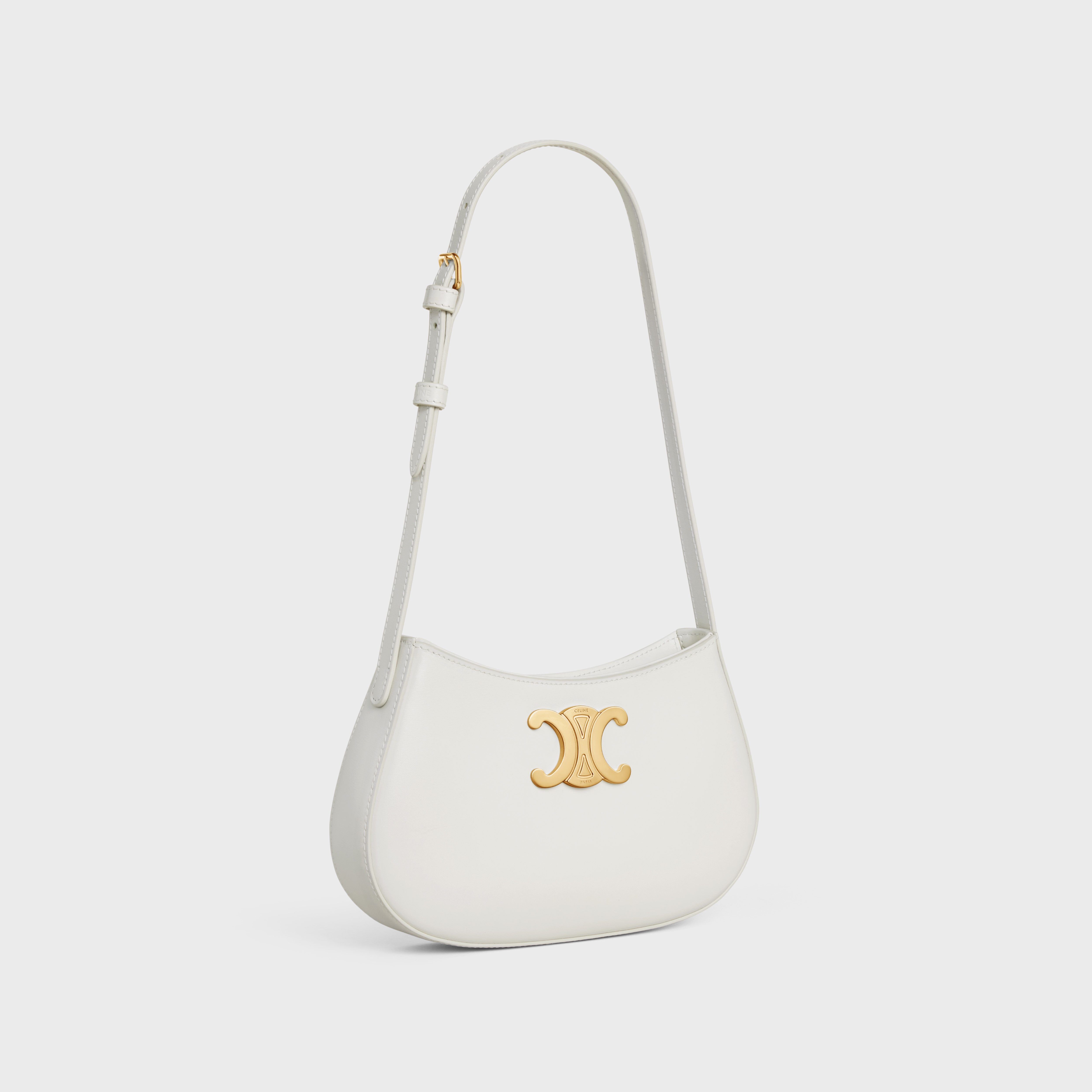 MEDIUM TILLY BAG IN SHINY CALFSKIN WHITE CELINE