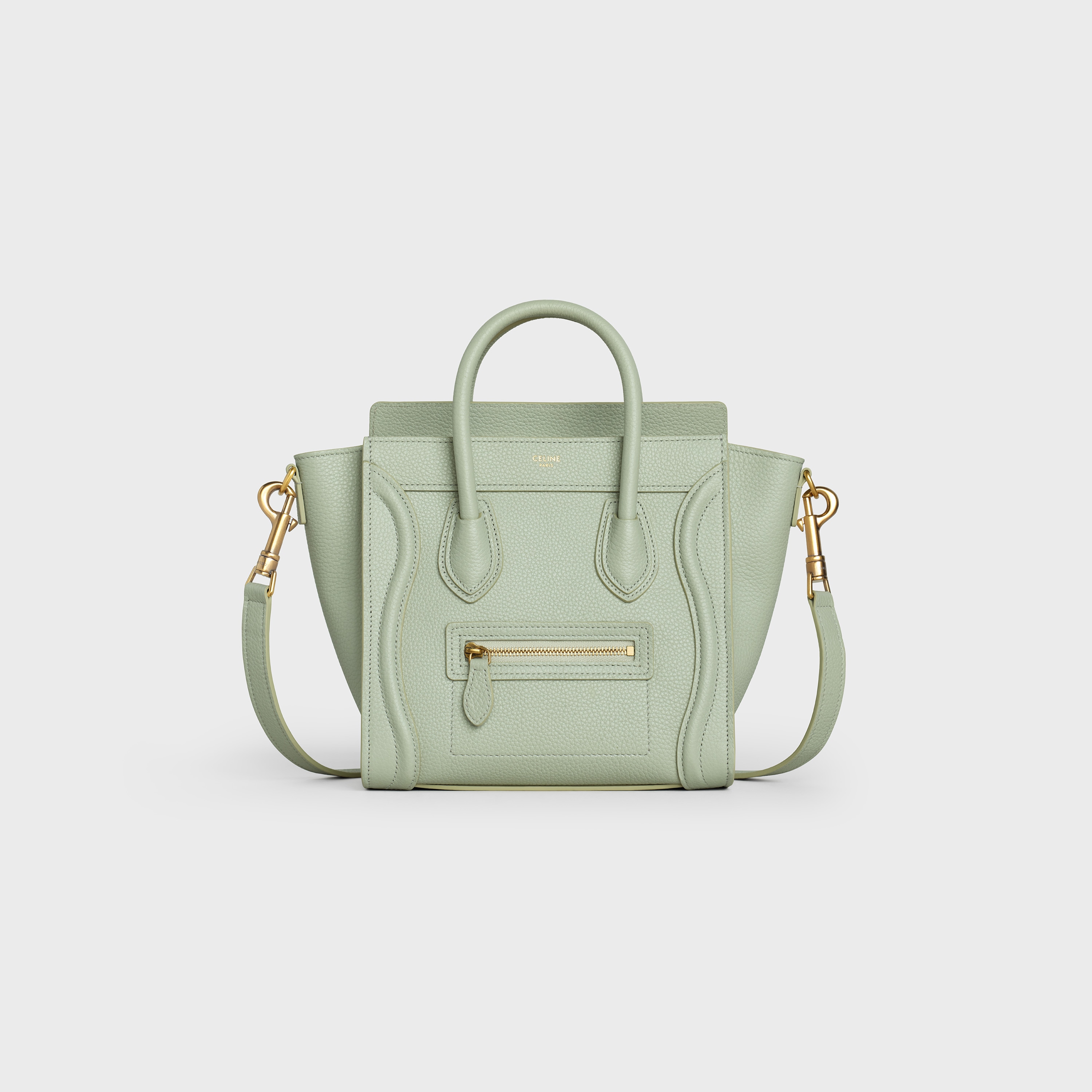 celine nano luggage green