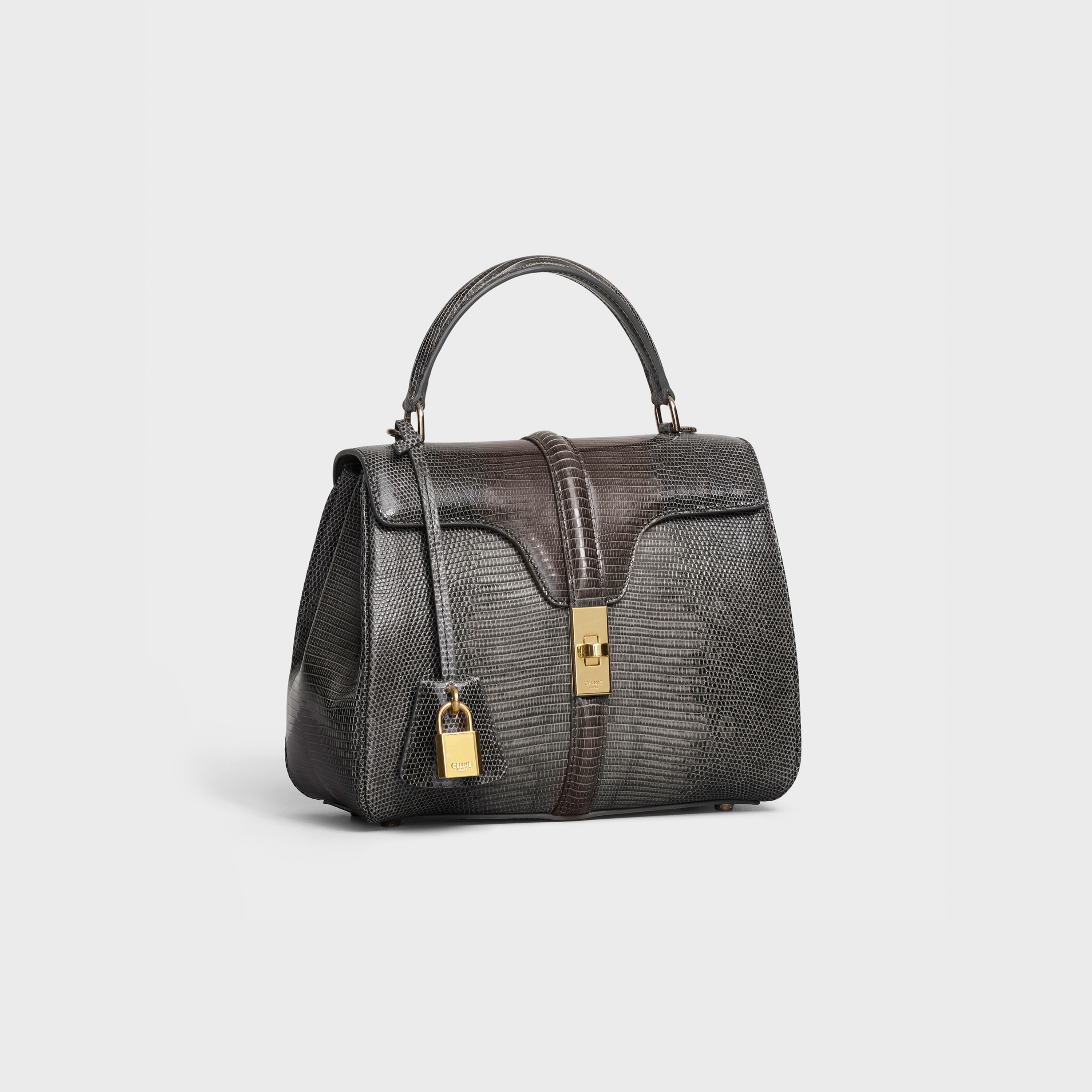 Small 16 Bag in lizard - Anthracite - Official website | CELINE