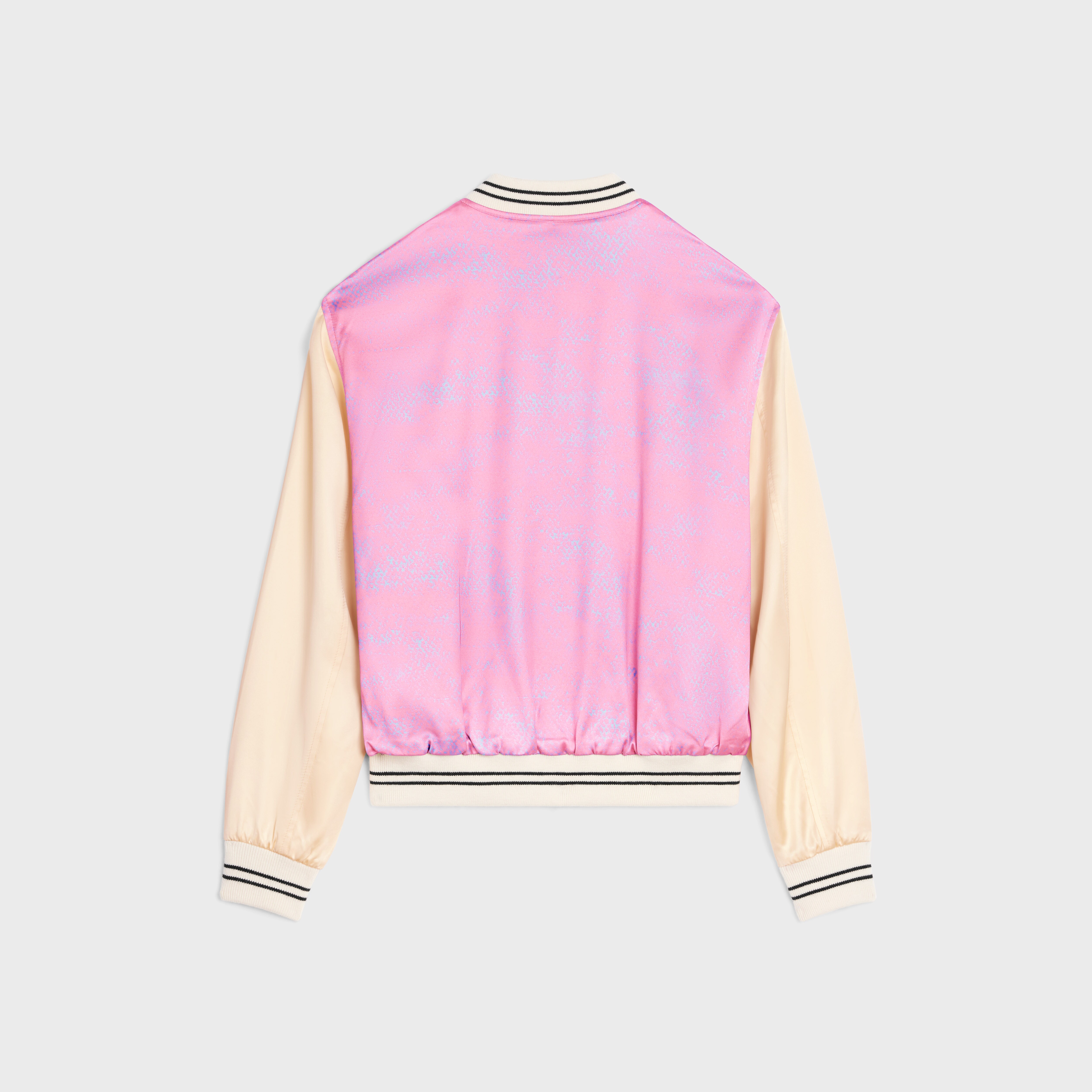 LOOSE AVE 57 SKY TEDDY JACKET IN SATIN - MULTICOLOR | CELINE