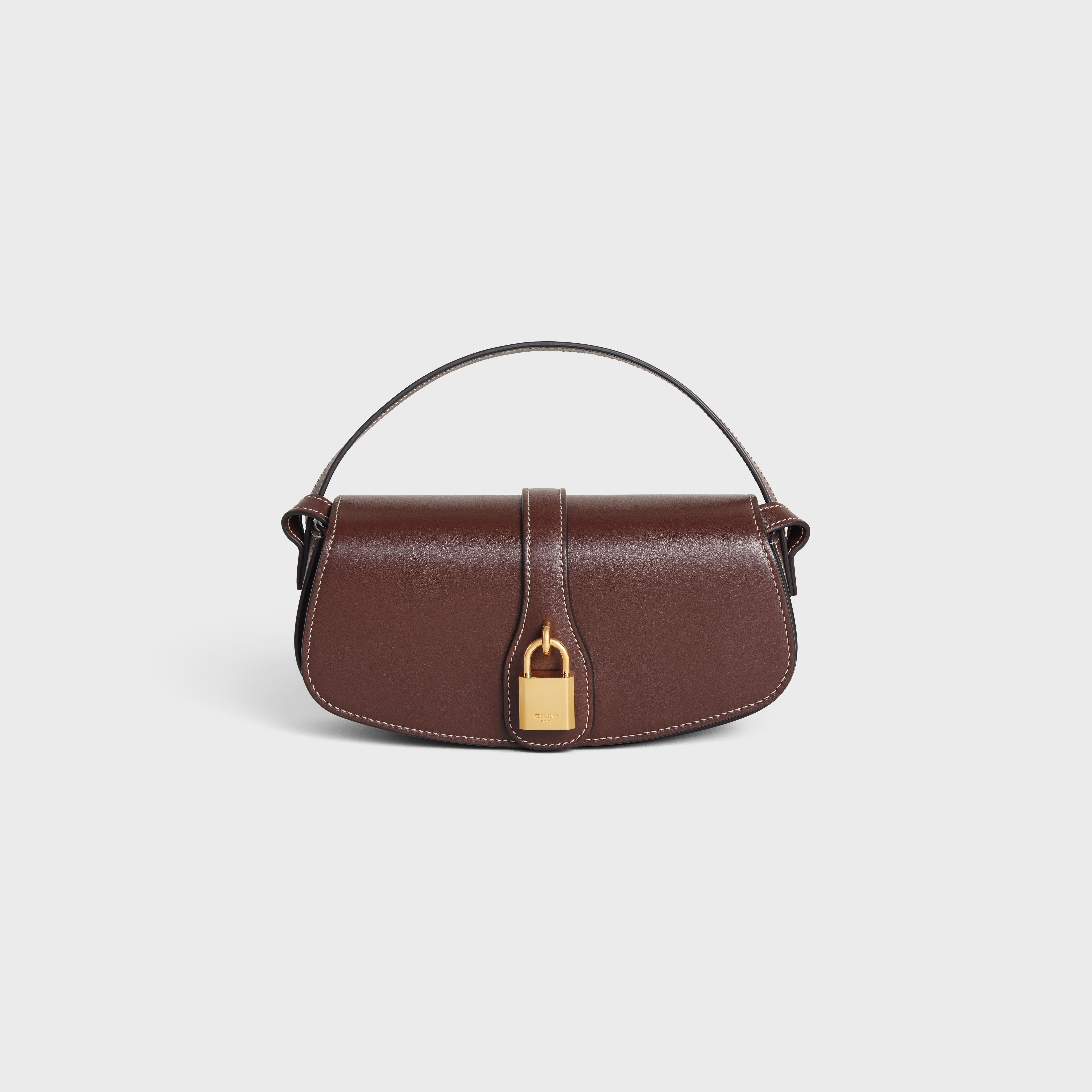 CLUTCH ON STRAP TABOU IN SMOOTH CALFSKIN - CHESTNUT | CELINE