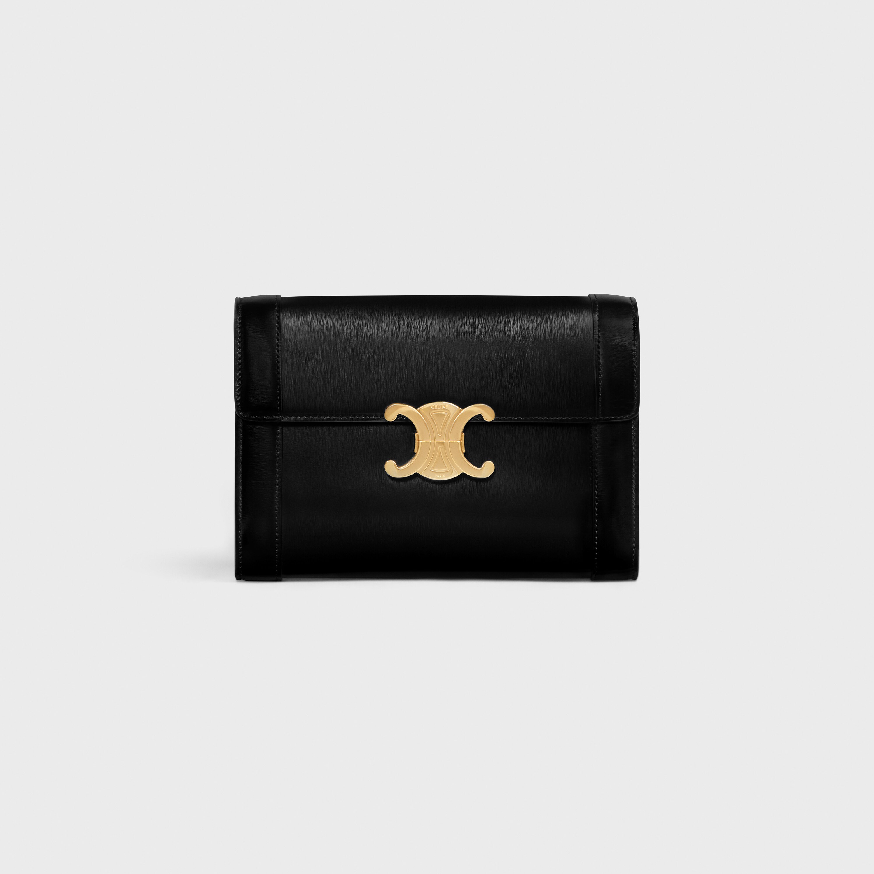 Strap Bag Triomphe in shiny calfskin - Black - 195263BF4.38NO | CELINE